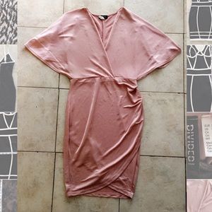 Rose gold body con dress